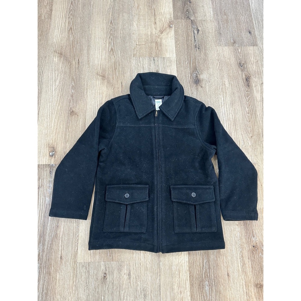 Gymboree Boys Black Wool‎ Blend Zip Up Jacket Coat Size M 7-8